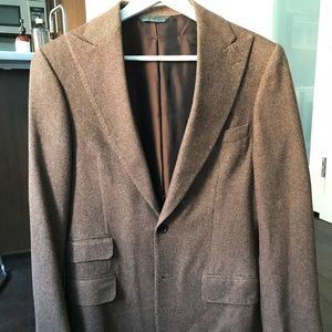 Ovadia & Sons wool suit peak lapel 38R 32 Waist